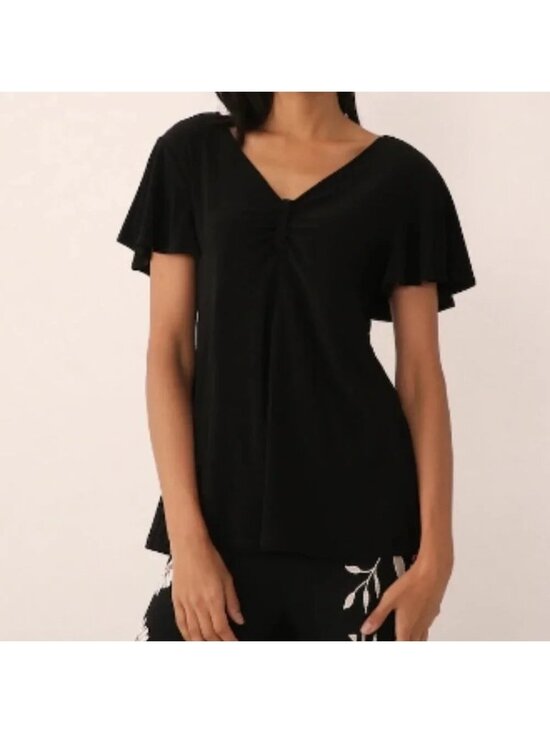 Marallis Tops - NEW Marallis Black Stretch Flare Sleeve Top - Large
